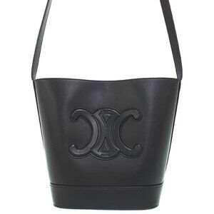 Celine Cuir Triomphe Bucket Leather Shoulder Bag
